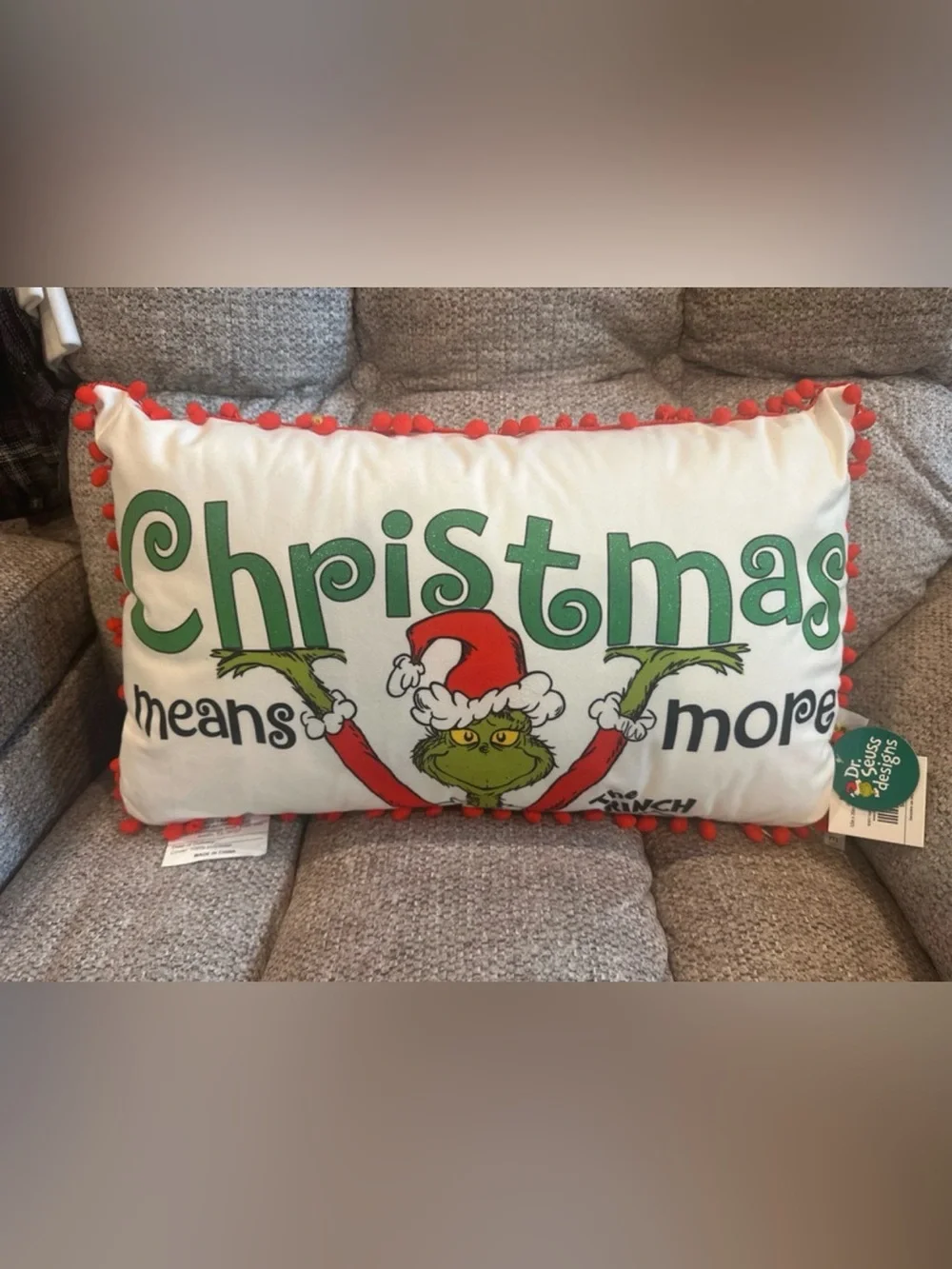Grinch Throw Pillow